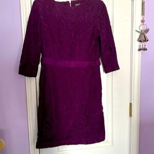 Burgundy Lace Dress by Taylor Petite